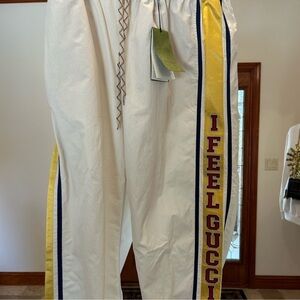 Men’s Gucci I feel Gucci track pants size XL made in Italy NWT